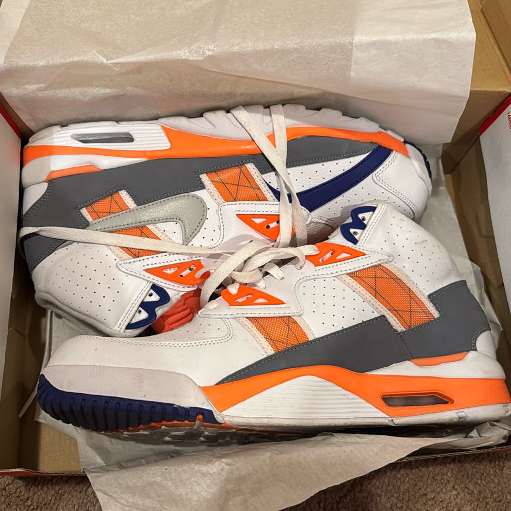 Size 11 Nike Air Trainer Sc High Orange/White/Blue Sneakers
